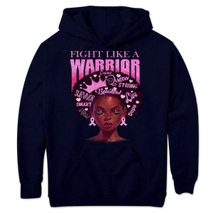 Sudadera con capucha y camiseta contra el cáncer de mama Fight Like A Warrior