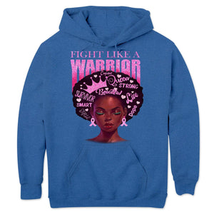 Sudadera con capucha y camiseta contra el cáncer de mama Fight Like A Warrior