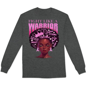 Sudadera con capucha y camiseta contra el cáncer de mama Fight Like A Warrior