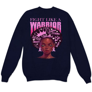 Sudadera con capucha y camiseta contra el cáncer de mama Fight Like A Warrior