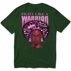 Fight Like A Warrior, Afro Black Woman Breast Cancer Sweatshirt, Shirts