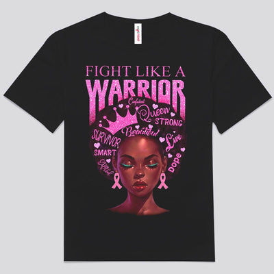 Fight Like A Warrior Afro Women Breast Cancer Shirt