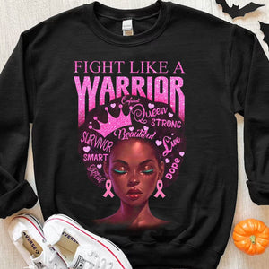 Fight Like A Warrior Afro Women Breast Cancer Shirt