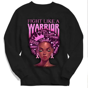 Sudadera con capucha y camiseta contra el cáncer de mama Fight Like A Warrior