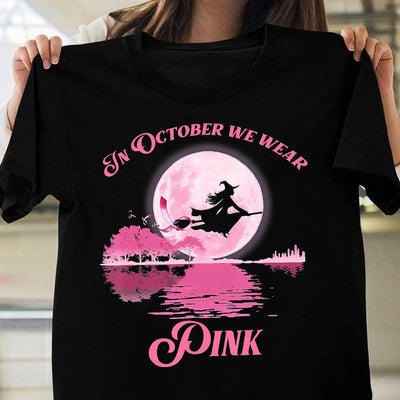 Breast Cancer Shirts In October We Wear Pink Halloween, Breast Cancer Awareness Month Shirts
