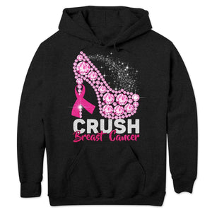 Crush With High Heels, Funny Breast Cancer Long Sleeve Shirts