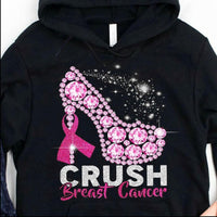 Crush With High Heels Breast Cancer Hoodie, Shirt