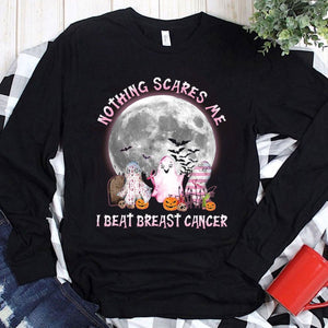 Sudadera con capucha y camisetas de Halloween Nada me asusta: vencí al cáncer de mama