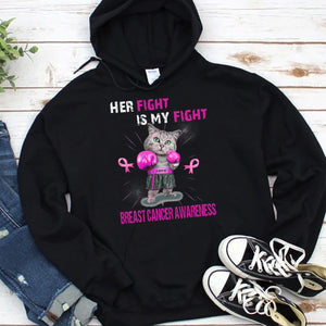 Su lucha es mi lucha contra el cáncer de mama Sudadera con capucha, camisetas