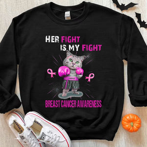 Su lucha es mi lucha contra el cáncer de mama Sudadera con capucha, camisetas