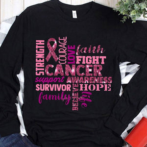 Faith Hope Love Support, Breast Cancer Survivor Shirt