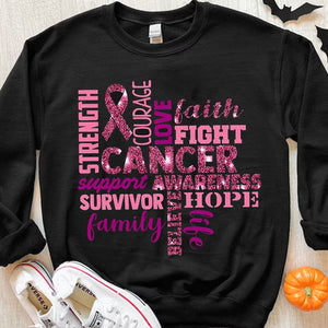 Faith Hope Love Support, Breast Cancer Survivor Shirt