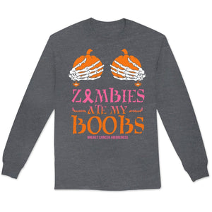 Zombies Ate My B00bs, Funny Breast Cancer Shirts