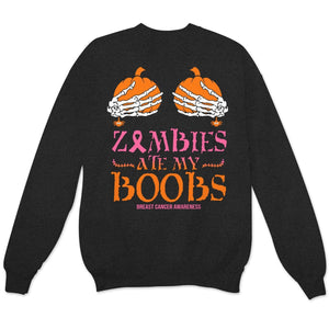 Breast Cancer Shirts Zombies Ate My B00bs, Funny Breast Cancer Shirts