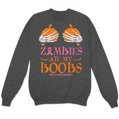 Breast Cancer Shirts Zombies Ate My B00bs, Funny Breast Cancer Shirts