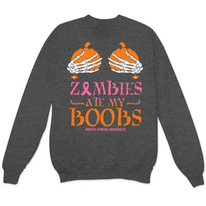 Zombies Ate My B00bs, Funny Breast Cancer Shirts