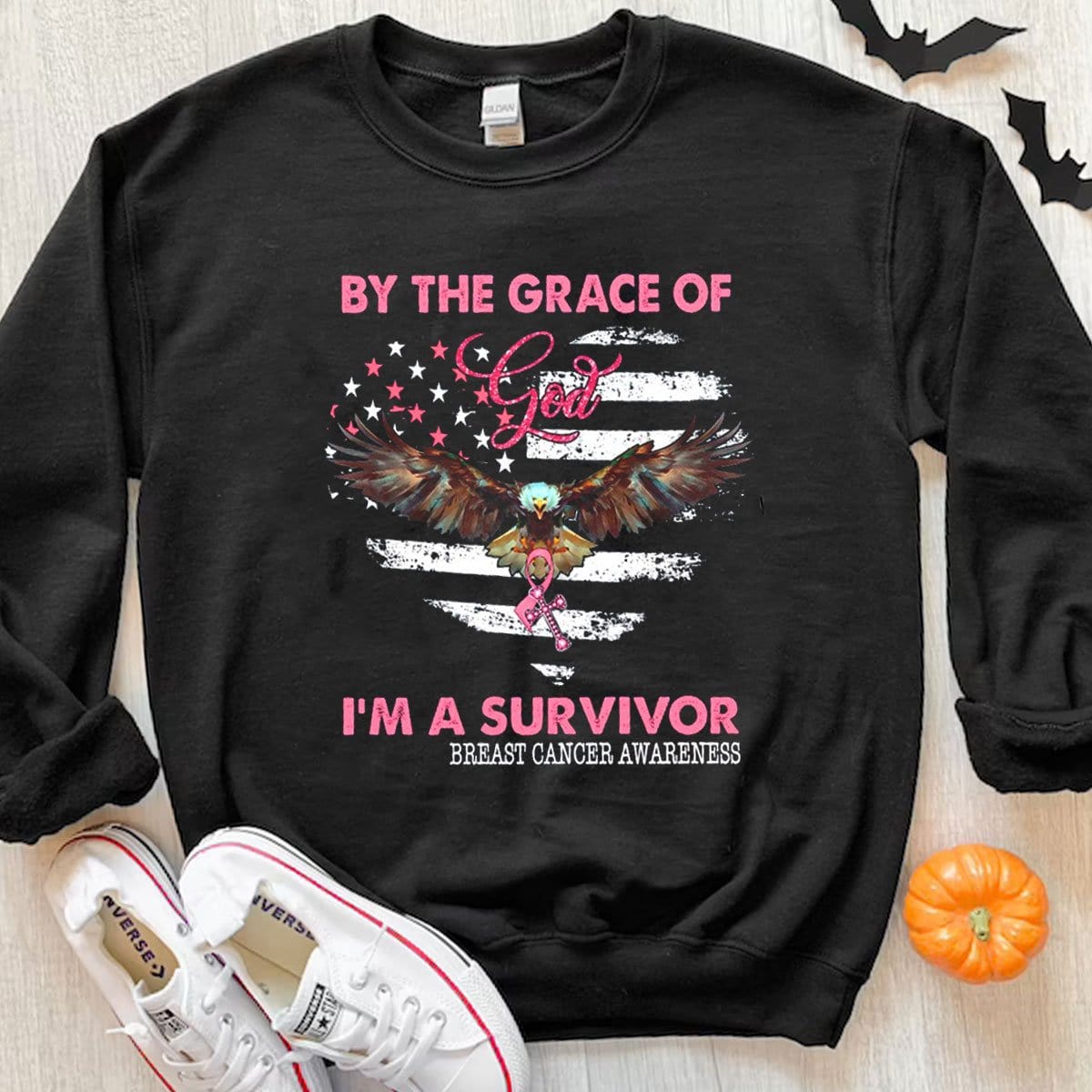 By The Grace Of God I'm A Survivor Breast Cancer Hoodie, Shirts