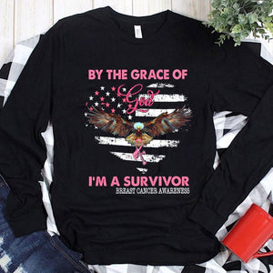 By The Grace Of God I'm A Survivor Breast Cancer Hoodie, Shirts