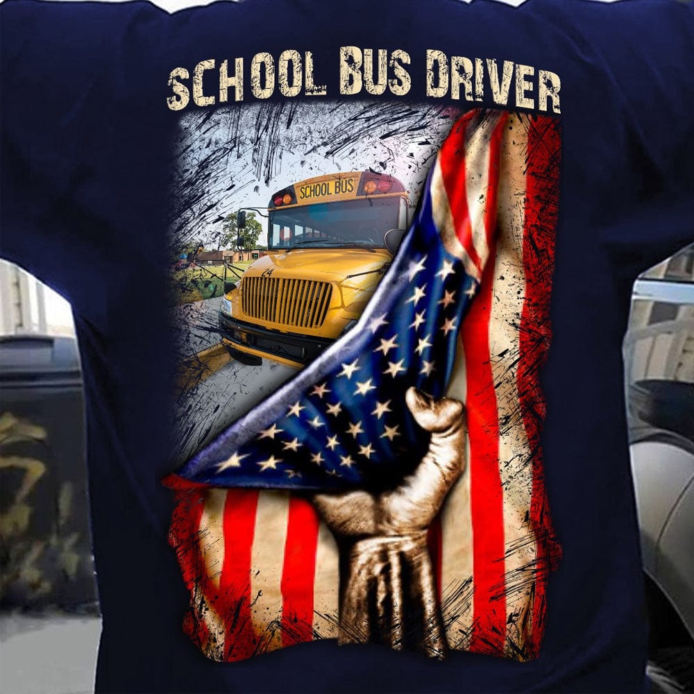 American Flag School Bus Driver Shirts