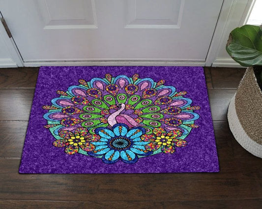 Peacock  Hippie Doormat