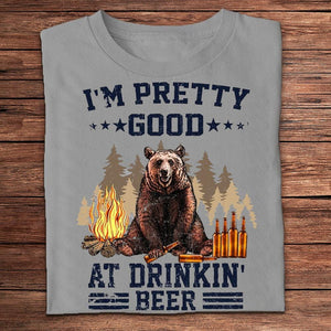 Soy bastante bueno bebiendo cerveza Camisetas de camping