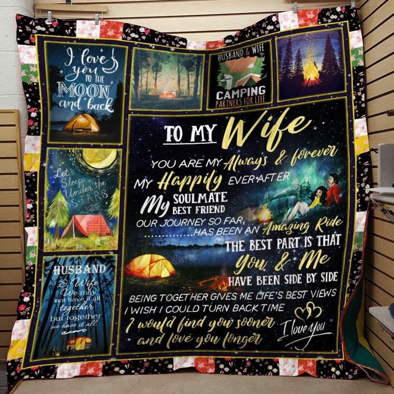 To My Wife Love From Husband, Camping Blanket Fleece & Sherpa