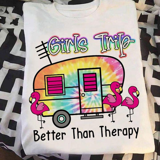 Camisetas de acampada para mujeres y niñas: viaje mejor que la terapia