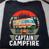 Campfire Shirt, Captain Campfire, Camping Tee Shirts
