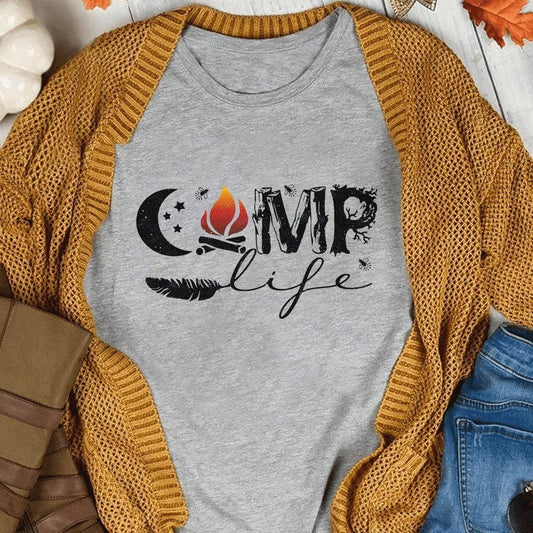 Camisetas de camping Vida en el campamento