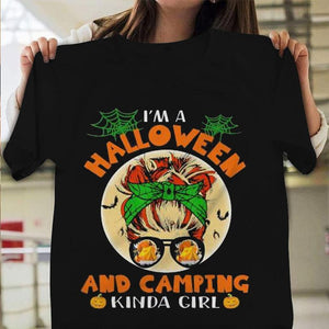 Soy una especie de chica Halloween y acampada, camisetas de acampada