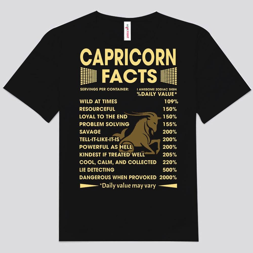 Camisetas con datos sobre Capricornio
