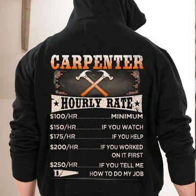 Carpenter Hourly Rate Shirts
