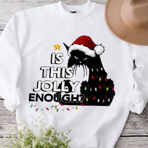 Is This Jolly Enough Cat Christmas Shirt