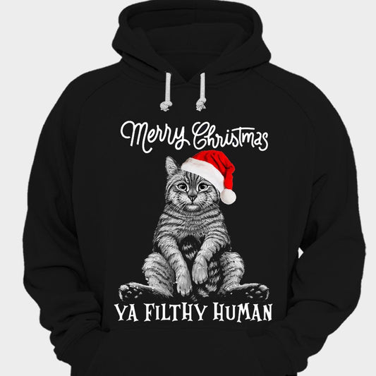 Feliz Navidad, ya, sucio gato humano, camisetas