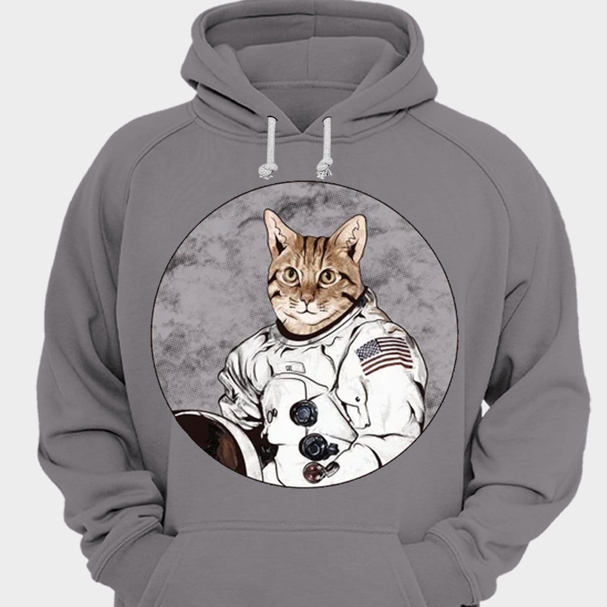 Camisetas de astronauta y gato