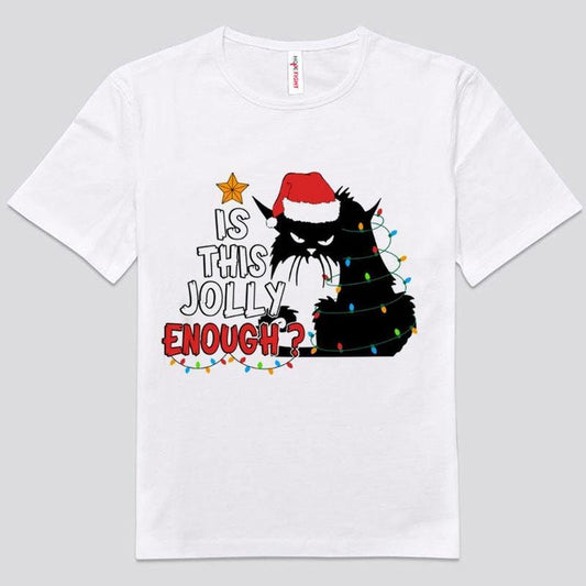 ¿Es esta una Navidad lo suficientemente alegre? Camisetas de gatos