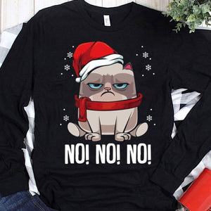 No! No! No! Angry Christmas Cat Shirts