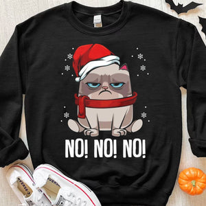 No! No! No! Angry Christmas Cat Shirts