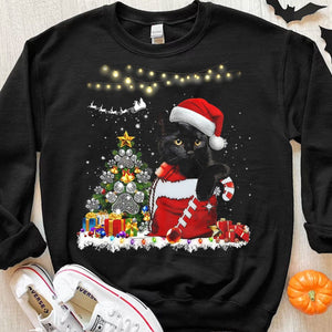 Merry Christmas Black Cat Shirts