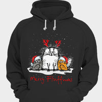 Merry Fluffmas Christmas Cute Cat Shirts