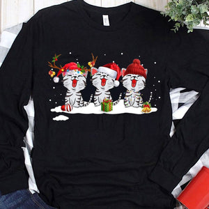 Merry Christmas 3 Cute Cat Shirts