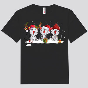 Merry Christmas 3 Cute Cat Shirts