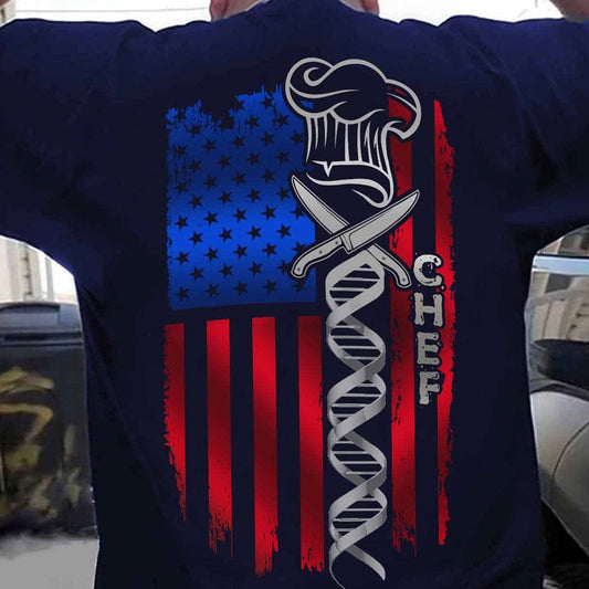 Camisas de chef con la bandera estadounidense