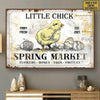 Little Chick Spring Market, Personalized Chicken Poster, Canvas