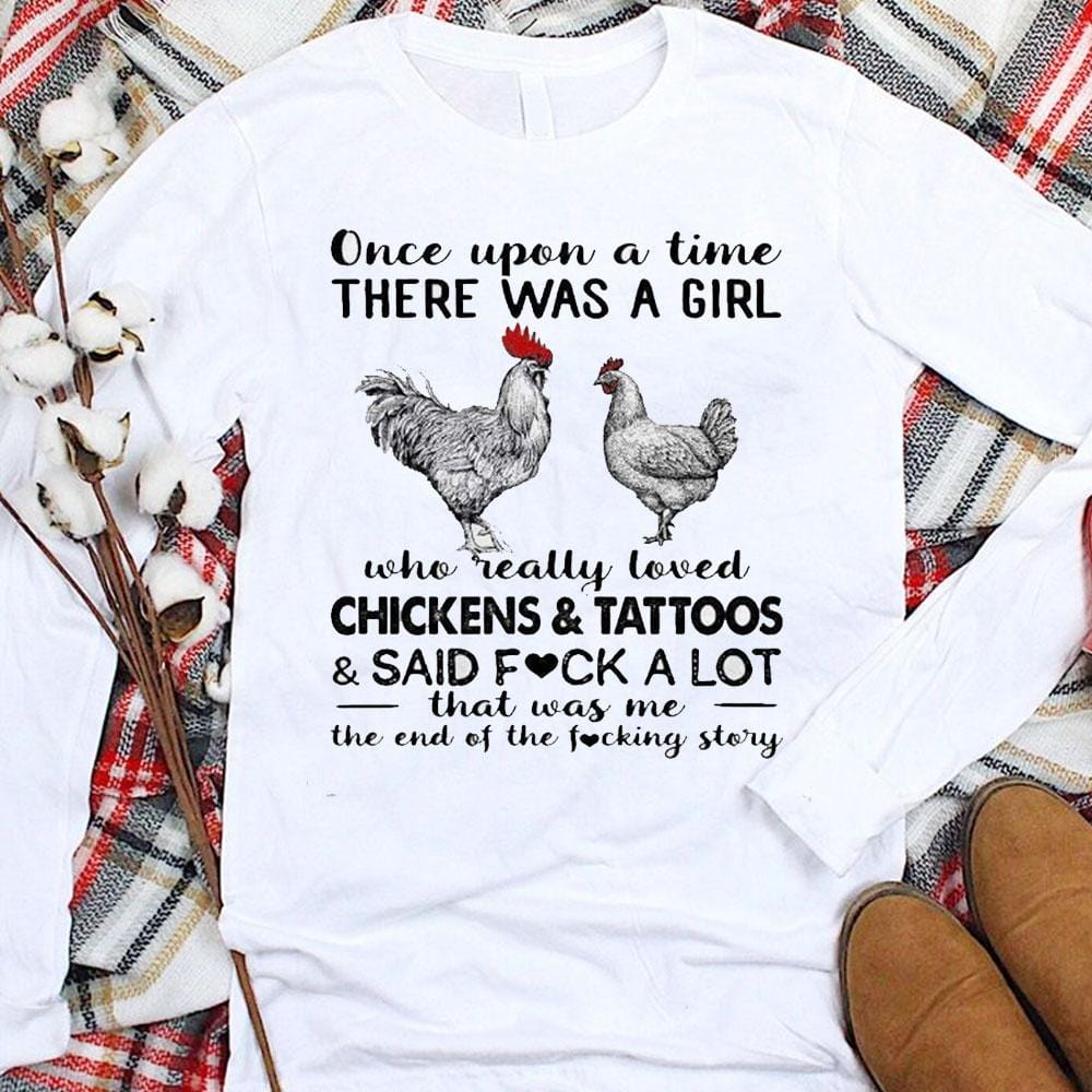 Había una vez una chica que amaba los pollos y los tatuajes Sudadera con capucha y camiseta