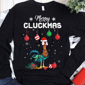 Merry Cluckmas Christmas Chicken Shirt