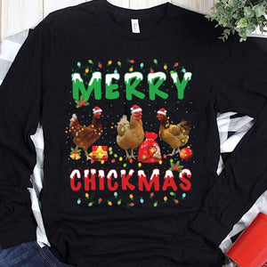 Merry Chickmas Christmas Chicken Shirt