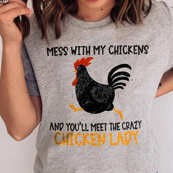 Mother's Day 2023 - Chicken Mom Shirt, Crazy Chicken Lady Shirt