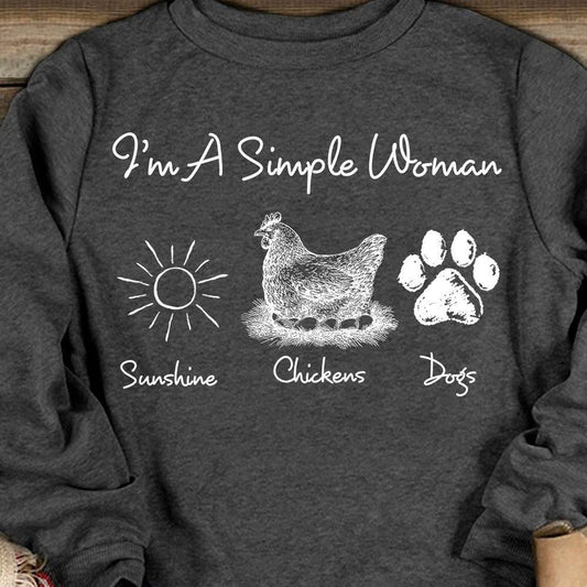 Soy una mujer sencilla, camisetas de pollo