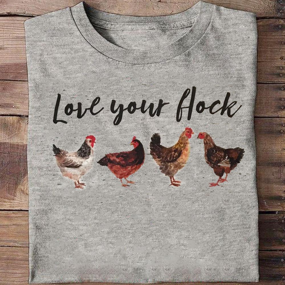 Camiseta Love Your Flock Chickens